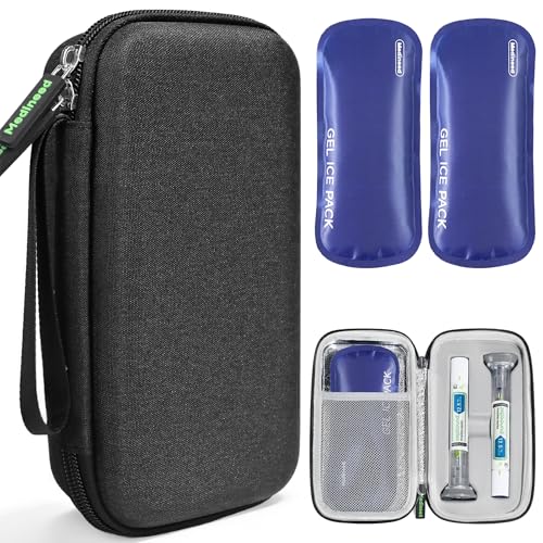Medineed Custom-Fit Travel Case for 2 Zepbound Pen, TSA Approved - color: Black-Big