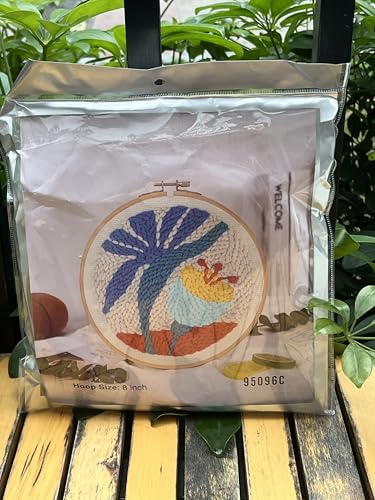Meoe&heome Punch Needle Kit for Beginners, DIY Embroidery Set with 20+ Patterns(Blue Bloom) - color: Blue Bloom