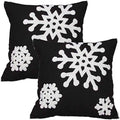 Elife Holiday Pillow Covers, Christmas Throw Pillow Covers 18x18 Set of 2 - color: Black