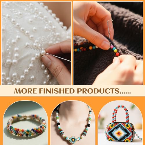 UOOU 105 Pcs Beading Needles, Beading Needles for Seed Beads Needles - style: Upgraded
