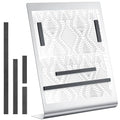 Flutesan Magnetic Cross Stitch Pattern Holder 12 x 10 Inch Large Cross Stitch Supplies and Accessories Knitting Chart Keeper with 4 Replacement Magnets for Crochet Display(Bracket Type) - style: Bracket Type