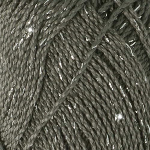 Scheepjes Catona Shine Cotton-Metallic Yarn 50g - 242-S Metal Grey Silver - color: 242-S Metal Grey - Silver