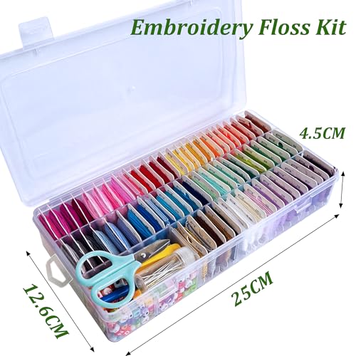 400+Pcs Vibrant Rainbow Embroidery Floss kit for Making Friendship Bracelets