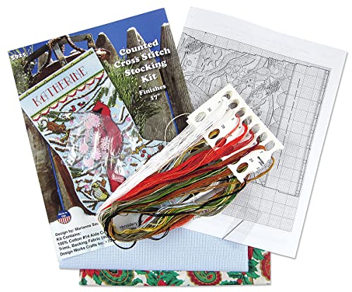 Cardinal Counted Cross Stitch Stocking Kit