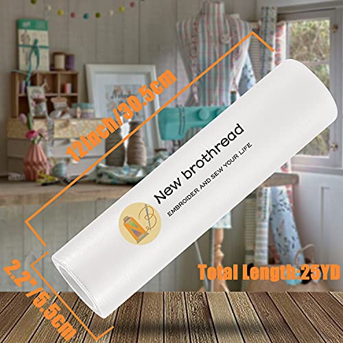New brothread 12" x 25 Yd Roll Water Soluble Embroidery Topping Film - size: 12" x 25Yd/roll