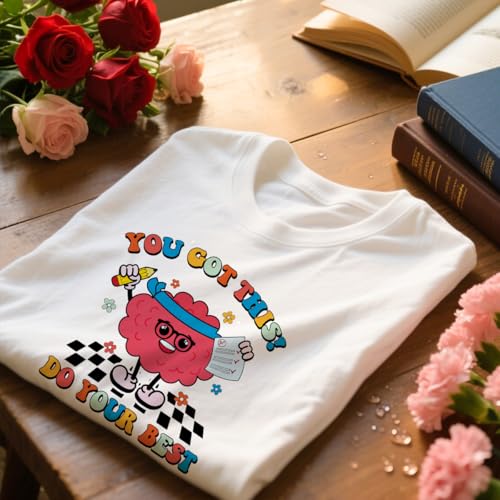 20Pcs Test Day Dtf Transfers Ready to Press Testing Day Iron on Transfers for Tshirts Last Day of School Heat Transfer Vinyl Stickers for Clothing Pillows Bag DIY Crafts - color: Test Day