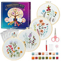Huacan Embroidery Kit for Beginners with Tutorial Video & Gift Box - color: CXTZ-176