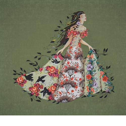 Mirabilia Blackbird Kit Beaded Counted Cross Stitch by Nora Corbett Designs MD188 (Bundle: Chart, Beads, Silk Floss)