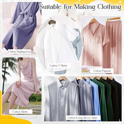 Homiest Lavender Cotton Broadcloth Fabric by The Yard, 5Yards x56In - color: Lavender, size: 5 Yards