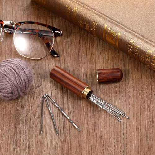 15 Pcs Large-Eye BluntTip Needles and 1 Pcs Wooden Box Stainless Steel Yarn Needle 3 Sizes Needlepoint Needles Tapestry Needle for Crochet Darning Embroidery Projects