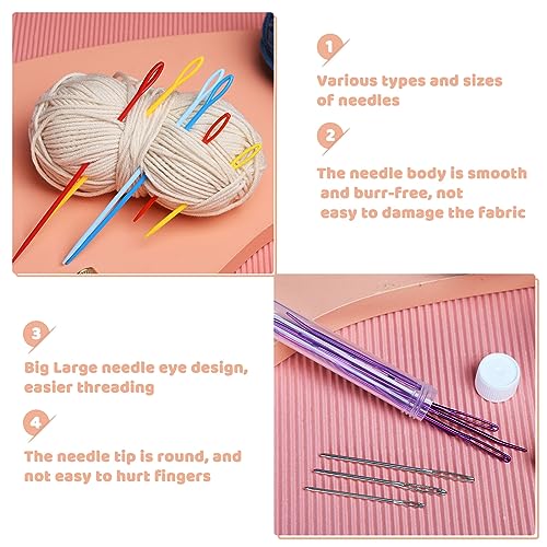 150 PCS Yarn Needle, Bent Tapestry Needles Darning Needles - color: Colorful 150 PCS