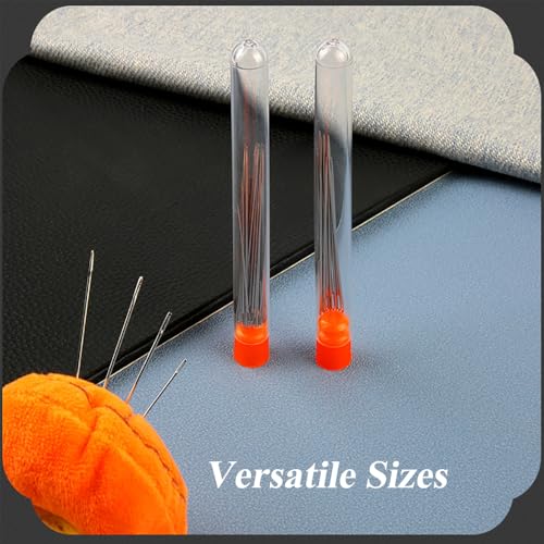 Premium Big Eye Needles for Hand Sewing, Embroidery, Quilting（25pcs Needles + 2 Threadering Machine