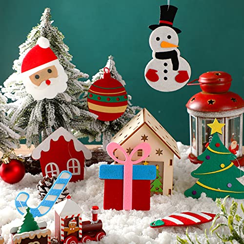 Zhanmai 50 Pcs Felt Christmas Tree Ornaments Bulk Mini Xmas DIY Craft