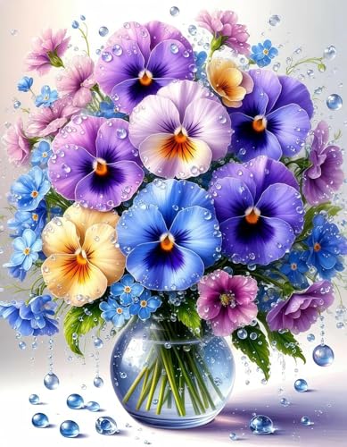MYBISYMQQ Stamped Cross Stitch Kits - Flower Embroidery Starter Kit for Adult Beginners, Cross Stitch Kits Embroidery Kit Arts and Crafts for Beginners,Crafts for Home Wall Decor 11.8x15.7 inches - color: D071