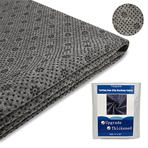 Non-Slip Tufting Cloth Backing Fabric 71x39 Inch, 2mm Thick & Durable - size: 3'3" x 5'11" (Rectangular)