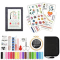 IF FEEL Embroidery Stitch Book Kit for Beginners, Hand Embroidery Practice Book with 106 Washable Fabric Patterns, Complete Starter Set with Threads, Needles, Hoop & Tools for Adults DIY Craft Gift