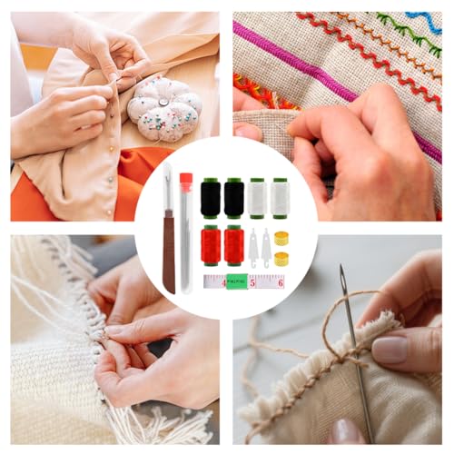 37 PCS Sewing Kit, Big Eye Steel Sewing Needle for Hand Sewing