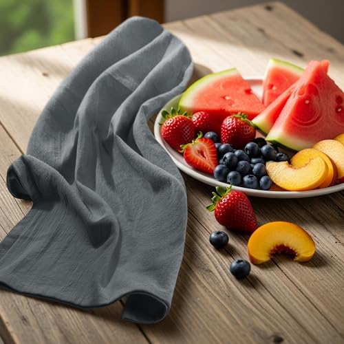 Utopia Kitchen Light Grey Flour Sack Towels [6 Pack-28 x 28 in] 100% Cotton - color: Light Grey, size: 6 Pack