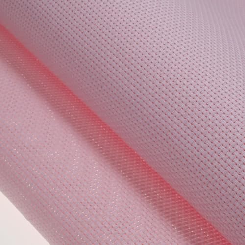 KCS 59" x 1 Yard (93cmx149cm) 11ct Counted Cotton Aida Cloth Cross Stitch Fabric (Pink) - color: Pink