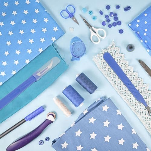 10 Pcs Seam Ripper for Sewing,Stitch Remover Razor with Protective Case and Anti-Slip Handle Light Thread Ripper Tool for Sewing Crafting Embroidery Sewing Accessory&Supply