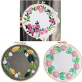Abillyn 3 Pack Embroidery Starter Kit Flower Stamped with Printed Pattern Cross Stitch Embroidery Kits (Flower 3 Pack) - color: Flower 3 Pack