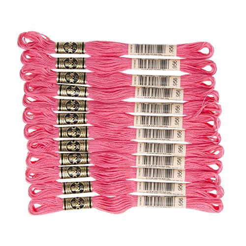 DMC 6-Strand Embroidery Cotton Floss, Geranium - color: Geranium, size: 8.7 yards