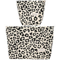 Leopard Print Makeup Bag, 2 Sizes Zipper Cosmetic Toiletry Pouch for Women - color: Soft Leopard