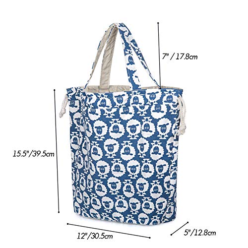 Teamoy Knitting Bag Tote, Yarn Storage Crochet Bag Organizer, Sheep - color: Sheep
