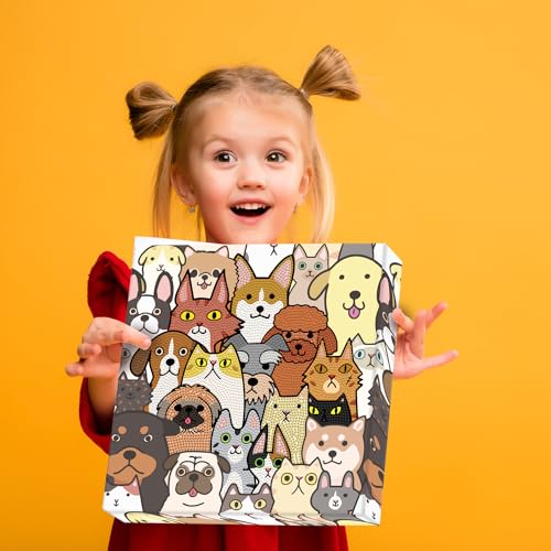 DIAMOND DOTZ Dogs Design Diamond Painting Kit for Adults, Diamond Art Craft - color: Dogs & DOTZ