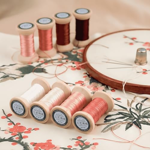 Natural 100% Mulberry Handmade Embroidery Silk Thread Silk Floss (48) - color: 48