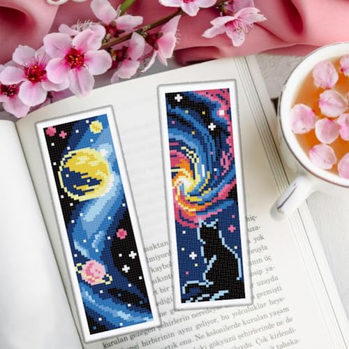 ORIGACH 6 Pack Universe Starry Night Cross Stitch Kit - style: Universe Starry Night