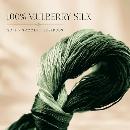 Mulberry Silk Floss Embroidery Thread Floss-Cross Stitch Threads China Silk Woven Jewelry Threads DIY Sewing Kits (43) - color: 43
