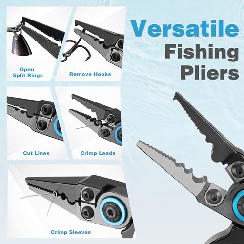FLISSA Mini Fishing Pliers with Fly Fishing Zinger Retractor