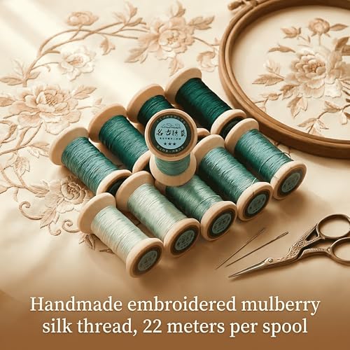 Natural 100% Mulberry Handmade Embroidery Silk Thread Silk Floss (53) - color: 53