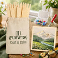 PUWMTSQ Needlepoint Stretcher Bars Set with Linen Storage Bag — 6” 8” 10” 12” 14” Modular Frame Kit, Mini Embroidery Frame for Cross Stitch & Needlework, Includes Thumb Tacks & Tack Remover