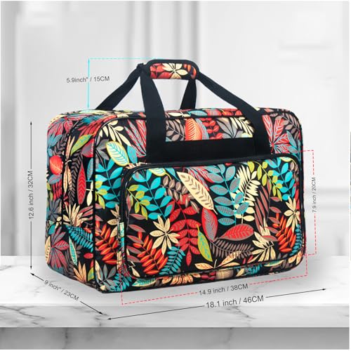 Sewing Machine Carrying Case，Sewing Machine Carrying Case Tote Bag，Universal Tote Storage Bag with Pockets and Handles, Suitable for Most Standard Singer, Janome (Black) - color: Black