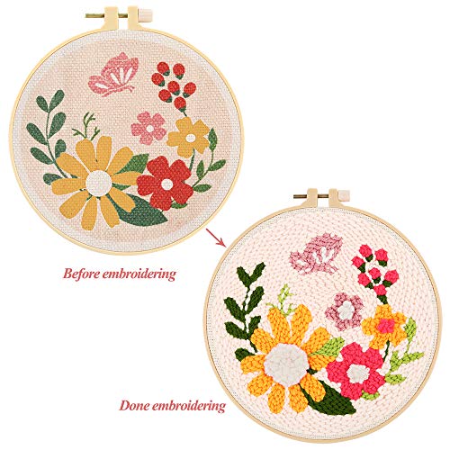 Pllieay Punch Needle Embroidery Starter Kits for Kids and Adults Beginners - size: 1 Style
