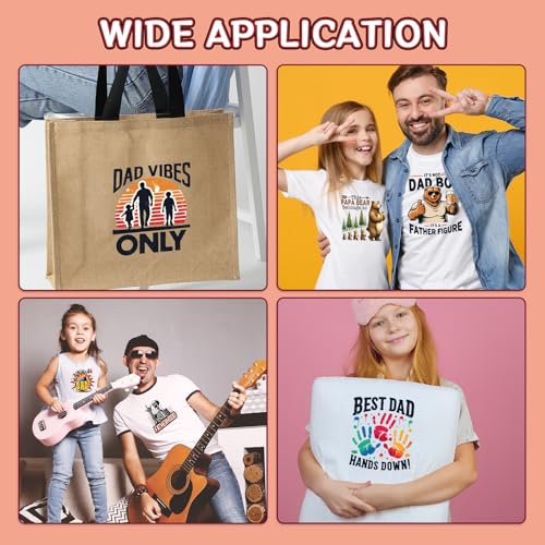 Dtf Transfers Ready to Press - 20Pcs Funny Dad Iron on Transfers for Tshirts, Father's Day Iron on Decals Patches, Dad Quote Heat Transfer Vinyl Stickers for Clothing Pillows Bag DIY Crafts - color: Funny Dad 509