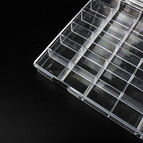 36 Grids Clear Plastic Organizer Box, Craft Storage Container for Beads Organizer, Art DIY, Crafts Jewelry Storage, Fishing Tackles, Rock Collection, 2 Pack - color: 36 Grids-2 Pack