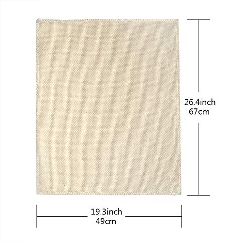Pllieay Tufting Cloth Punch Needle Fabric, Embroidery Fabric, Monks Cloth - size: 1pcs 26.4 x 19.3 Inch
