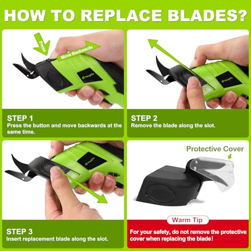 4.2V Cordless Electric Fabric Scissors, Case & 2 Blades - style: With 2 Blades