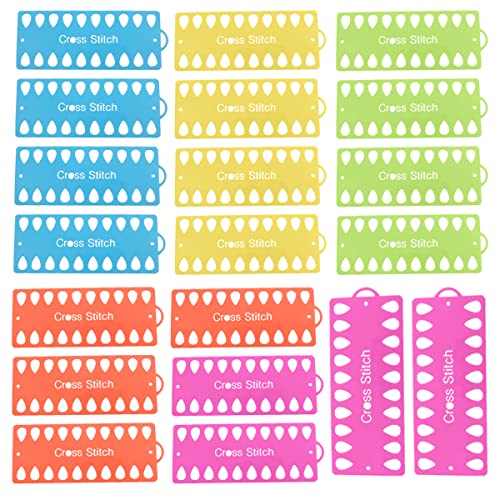 20 Pack Embroidery Floss Organizer,Cross Stitch Supplies Needlework Thread Holder Storage Tool 20 Positions Sewing Tools for Thread Craft DIY Sewing Storage (Mixcolor)