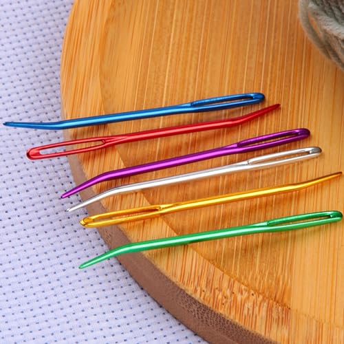 Large Eye Sewing Needle Tapestry Needle for Crochet Darning Yarn Needle Curved Tip for Hand Sewing