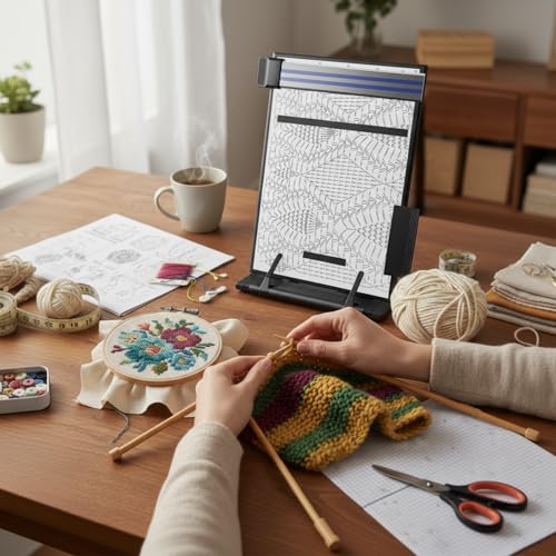 Flutesan Magnetic Pattern Holder Knitting Cross Stitch,13.78 X 8.27 Inches - size: 13.78 x 8.27 Inches