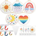Yinder 5 Set Embroidery Kit for Beginner Starter Kit, Rainbow - style: Rainbow
