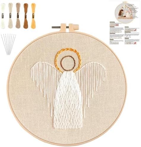 YOUDRN Nativity Scene Embroidery kit, Christmas Angel Embroidery Kits - color: Angel