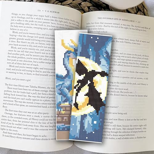 FREEBLOSS 12 Set Cross Stitch Bookmark Kit Dragon Legend 8"x 2.4" 11CT - style: Dragon Theme
