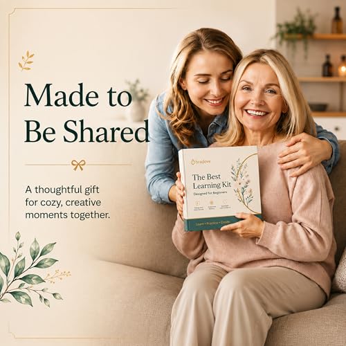 Bradove Classic Embroidery Learning Kit for Adults and Kids - color: A-Learning Stitches