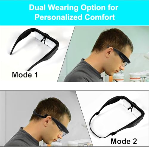 Magnifying Glass with Light Hands Free Magnifying Glasses Headset - color: Black, size: Without Case