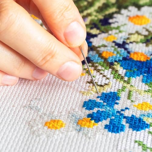 Essentials By Leisure Arts Aida Cloth, 18 Count, Antique White Cross Stitch Fabric, Embroidery Fabric, Cross Stitch Supplies for Crafting, Stitching, and Sewing Projects 30X36